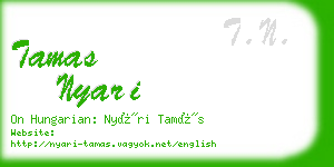 tamas nyari business card